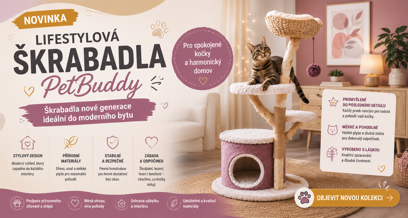 PetBuddy škrabadla pro kočky