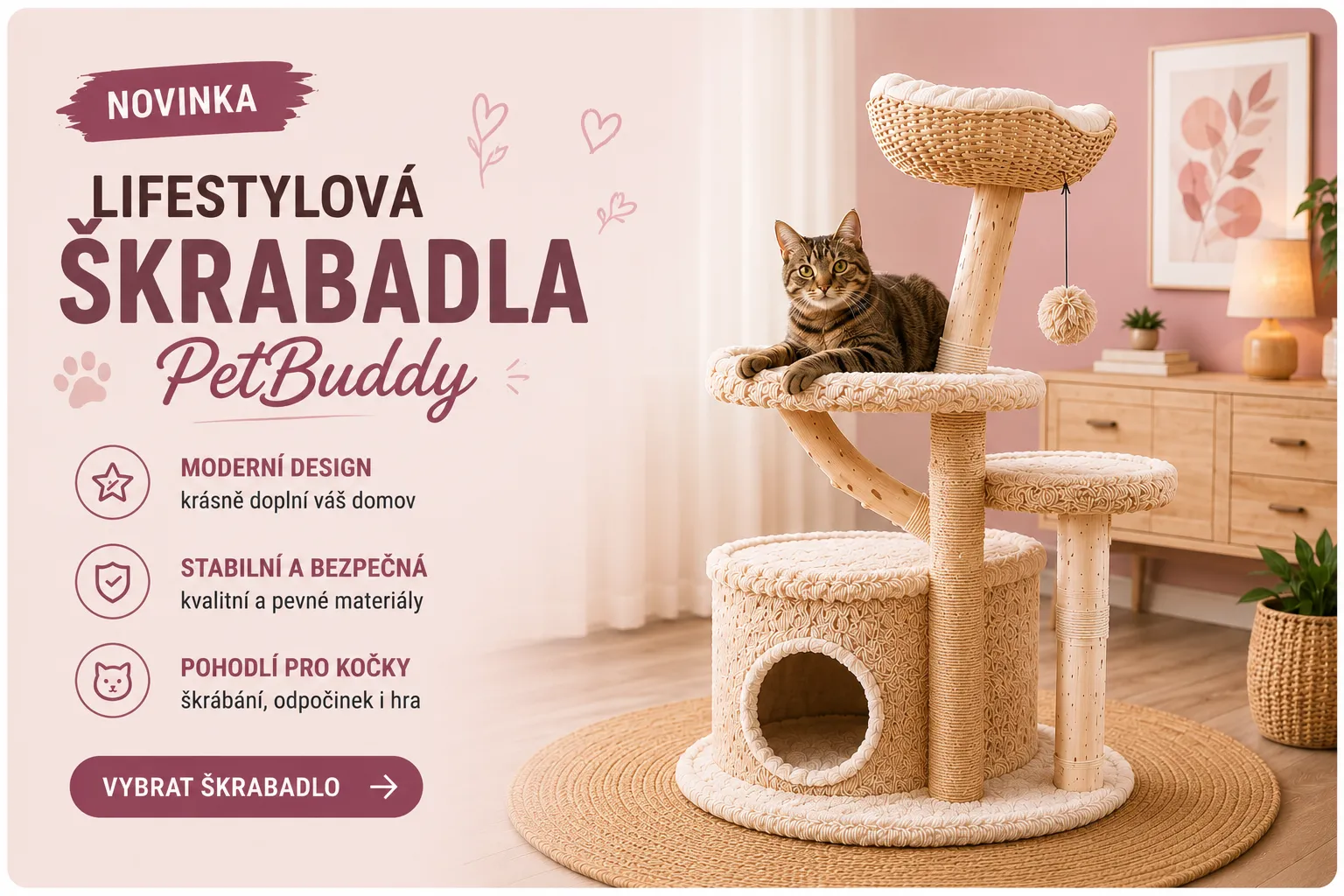 PetBuddy lifestyle škrabadla pro kočky