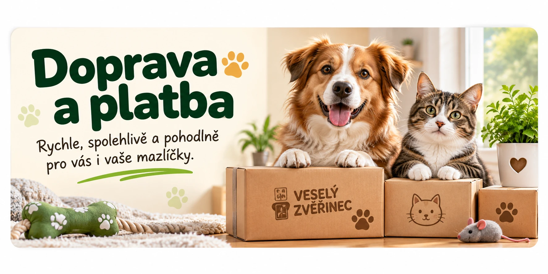 Doprava a platba – Veselý zvěřinec
