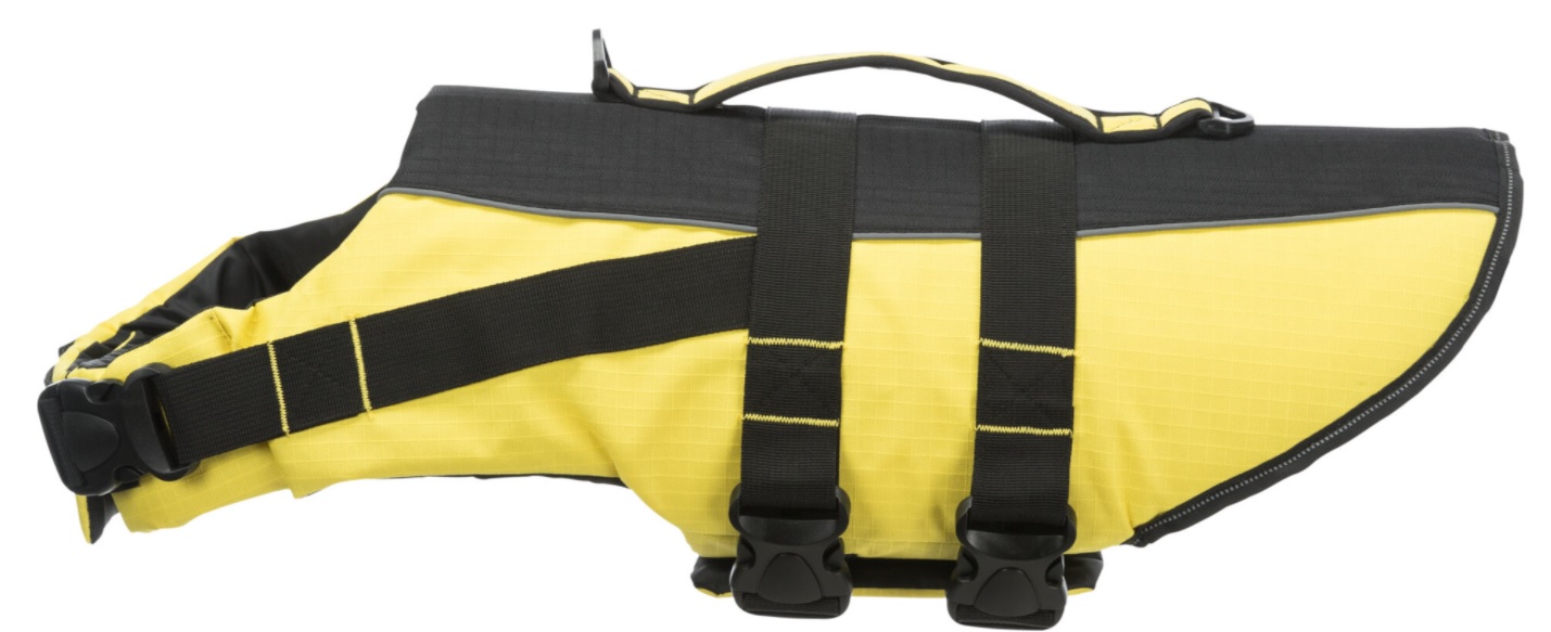 TRIXIE Life Vest plavací vesta pro psa XL 65 cm: 60-96 cm, do 45kg žluto/černá