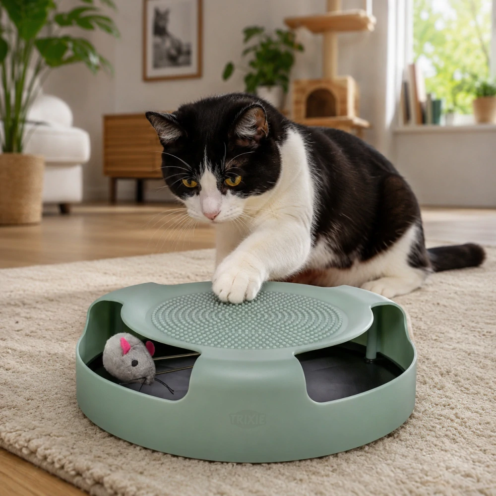 TRIXIE Cat Activity Catch the Mouse - chyť myš, hra pro kočku, o 25 × 6 cm