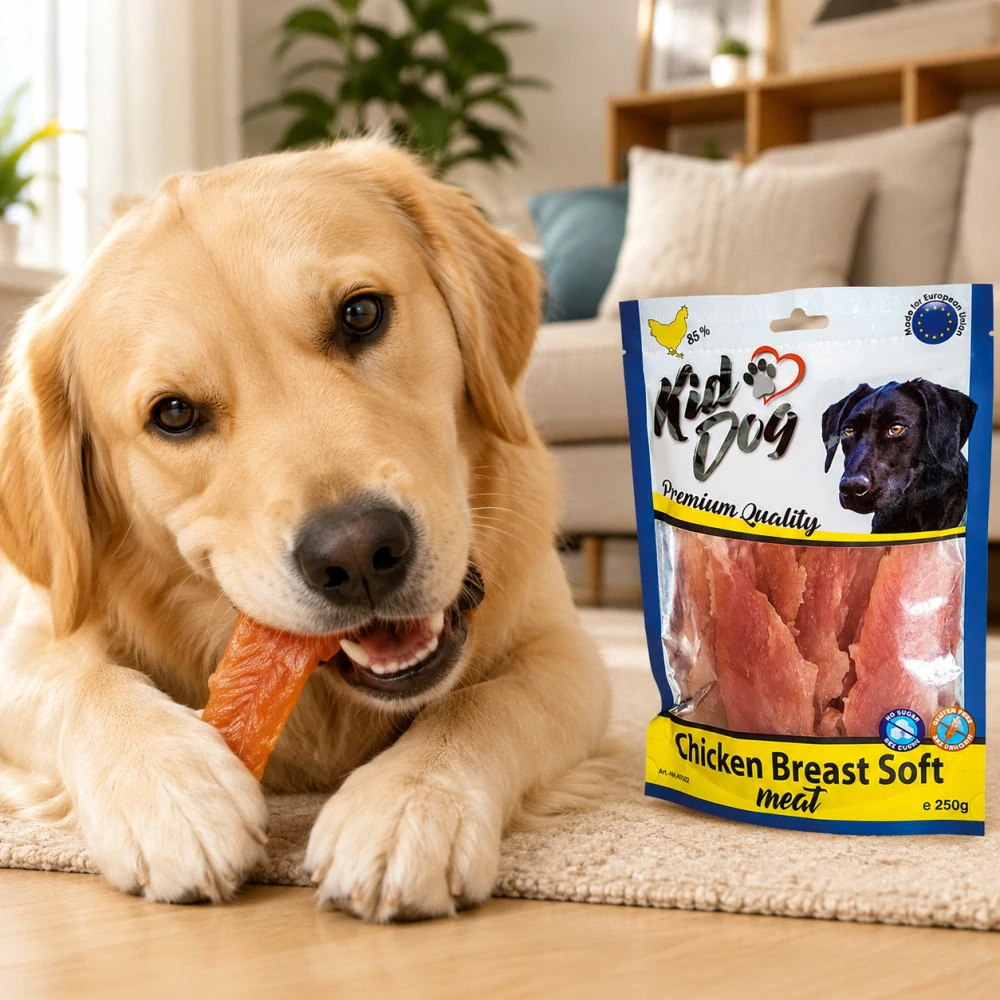 KIDDOG kuřecí prsa, měkké masíčko 250 g