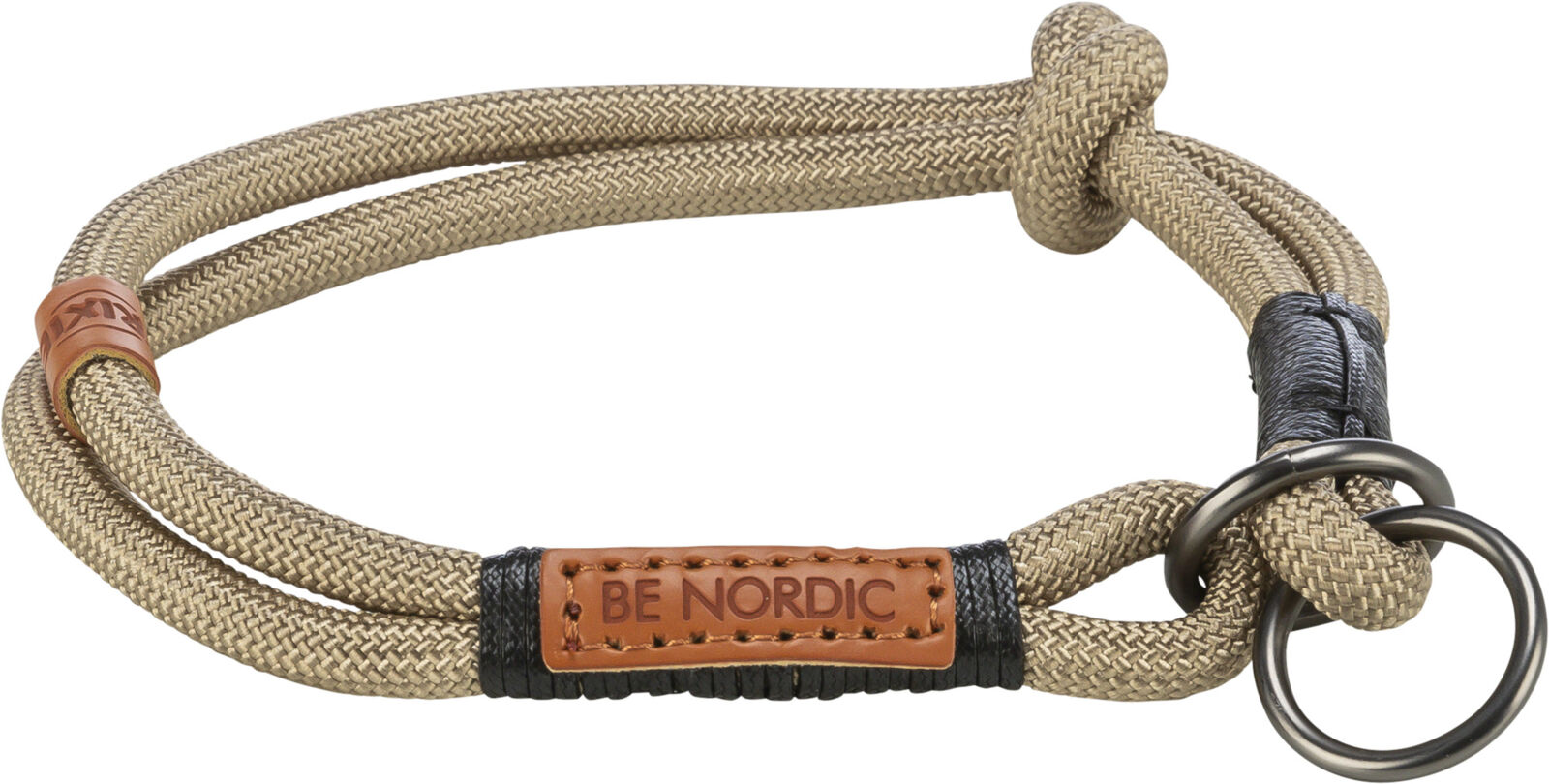 TRIXIE BE NORDIC polostahovací obojek, písková/černá S-M: 40 cm/ ø 8 mm