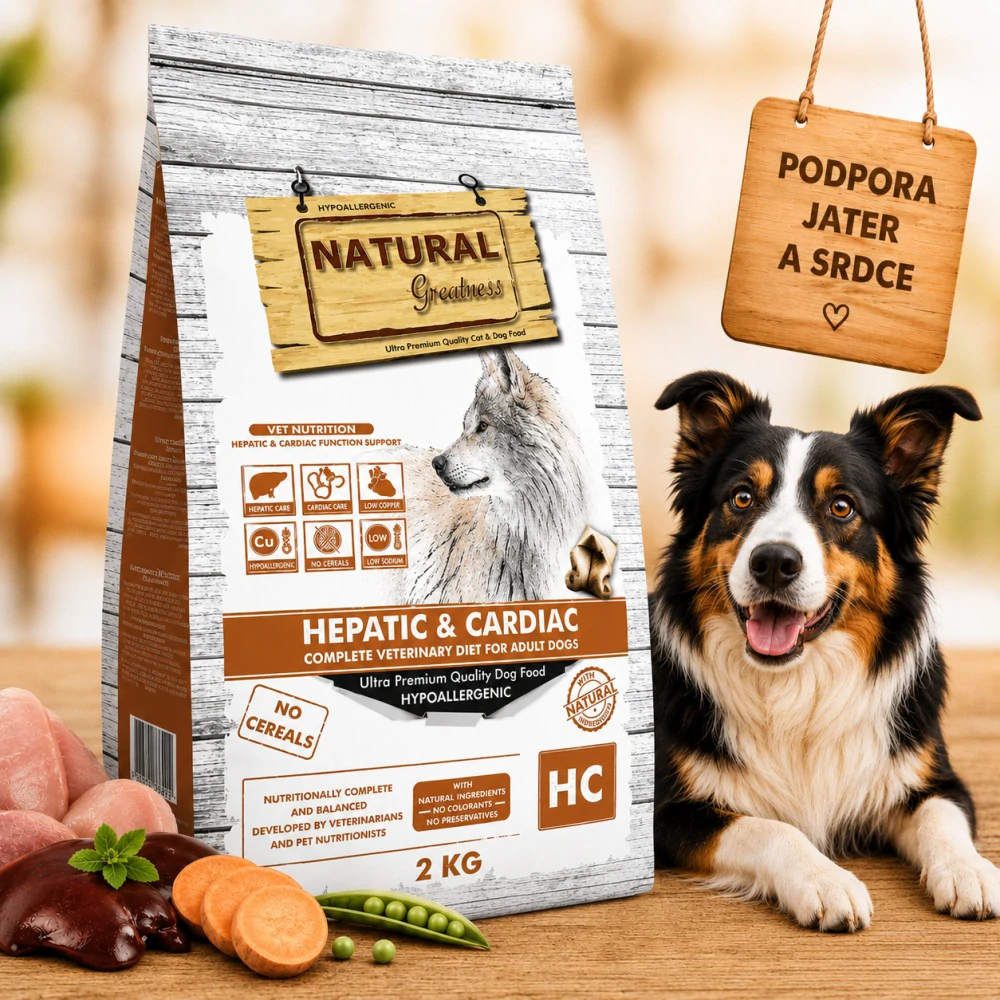 Natural Greatness HEPATIC-CARDIAC veterinární dieta pro psy 2 kg