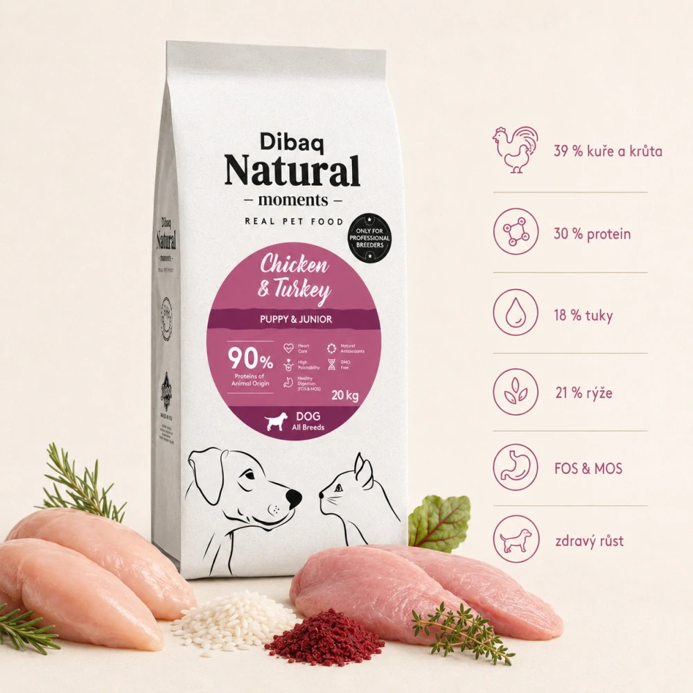 DIBAQ NATURAL BREEDER DOG Puppy&Junior 20kg
