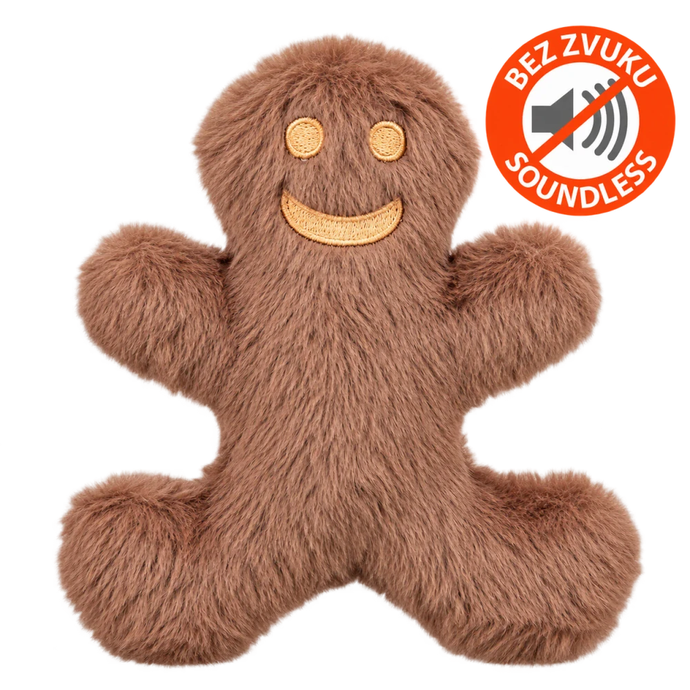 TRIXIE Vánoční postavička perníček, se zvukem, 16 cm, plyš, hnědá