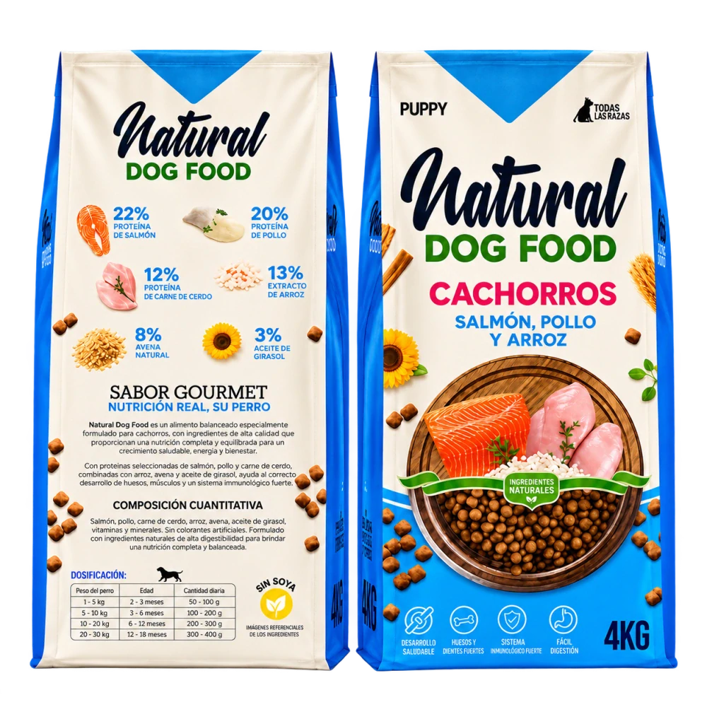 Natural DOG FOOD Salmon & Chicken Puppy 4kg