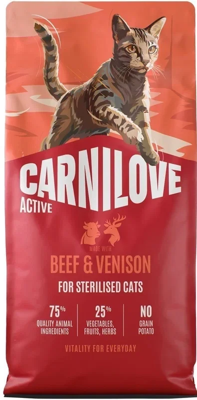 Carnilove Cat Active Dry Beef&Venis.Steril.Ad.AB6kg