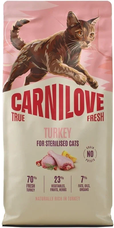 Carnilove Cat True Fresh Dry Turkey Steril.Ad.AB 6kg