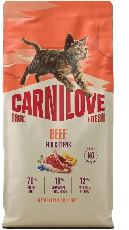 Carnilove Cat True Fresh Dry Beef Kittens 6kg