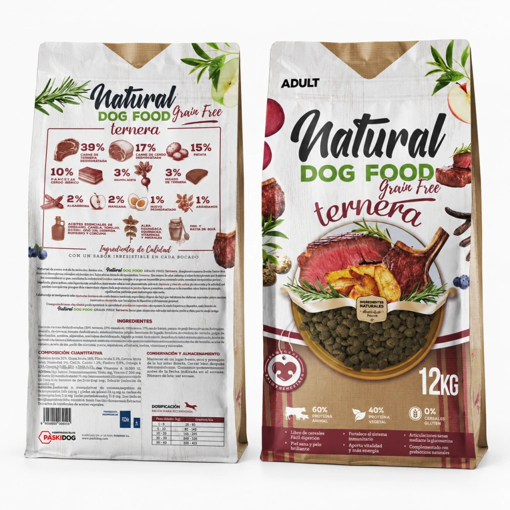 Natural DOG FOOD Beef Grain Free 12 Kg