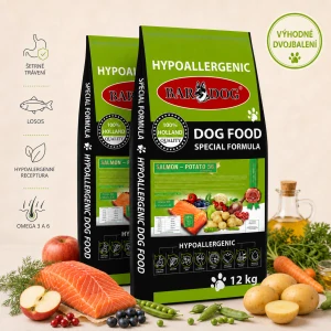 BARDOG Granule lisované za studena Salmon Potato 56 2 x 12 Kg
