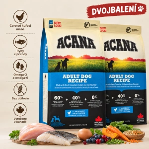 ACANA ADULT DOG RECIPE 2 x 17 kg