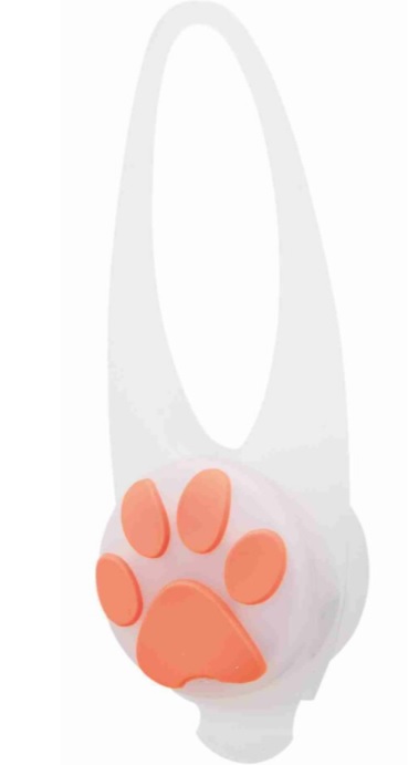 TRIXIE Flasher blikačka pro psy 2,4 cm / 8 cm bílá/barevná tlapka (RP 2,10 Kč)