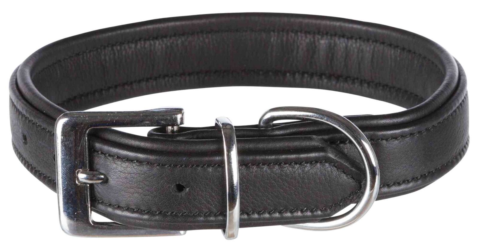 TRIXIE Obojek ACTIVE COMFORT kožený - černý L:47-54cm/35mm