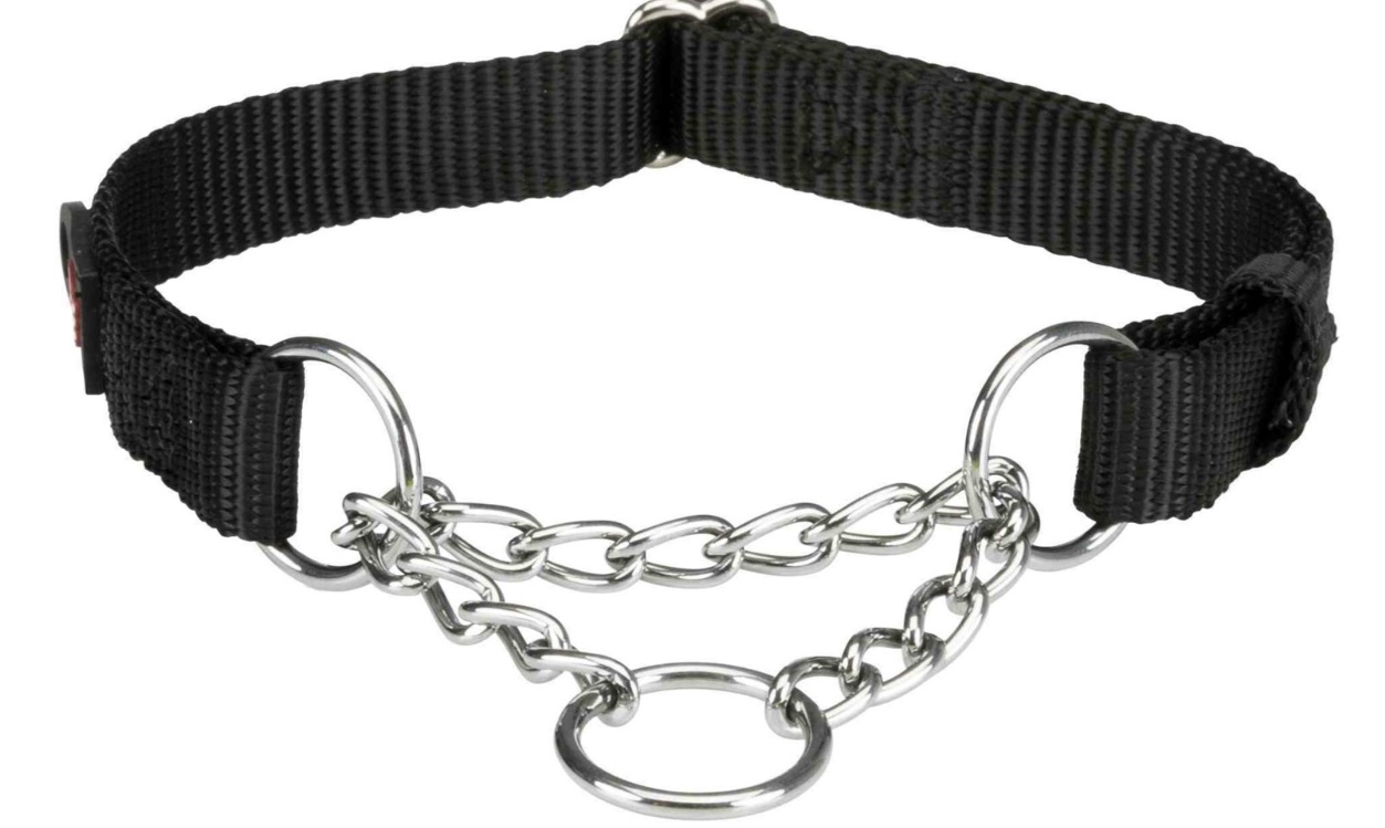 TRIXIE Nylonový polostahovací obojek PREMIUM - černá M-L:35-50cm/20mm