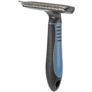 TRIXIE Hrablo dvojité dl.srst s antiskl.rukojetí 10x15cm,zub1,5a2cm