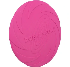 TRIXIE Létající disk přírodní guma velký 24cm růžový
