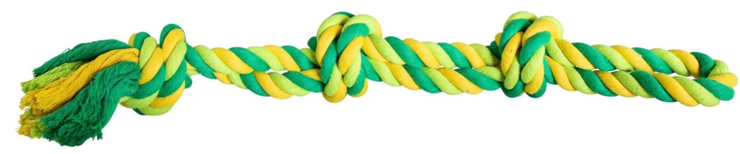 Dvojité lano HipHop bavlněné 3 knoty 60 cm / 450 g limetková, zelená