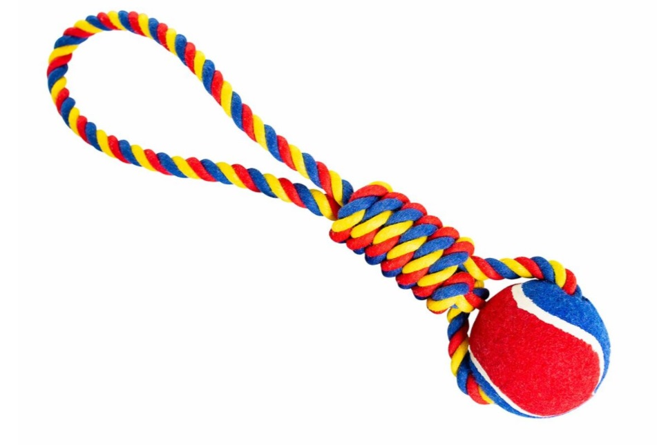 Vrhací přetahovadlo HipHop s tenisákem 6 cm, 36 cm /130 g zelená, modrá, žlutá