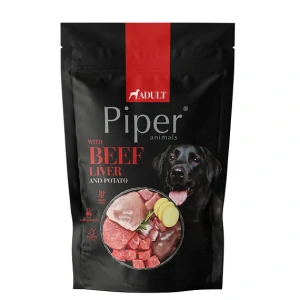PIPER s hovězími játry a bramborami, kapsička pro psy 500g