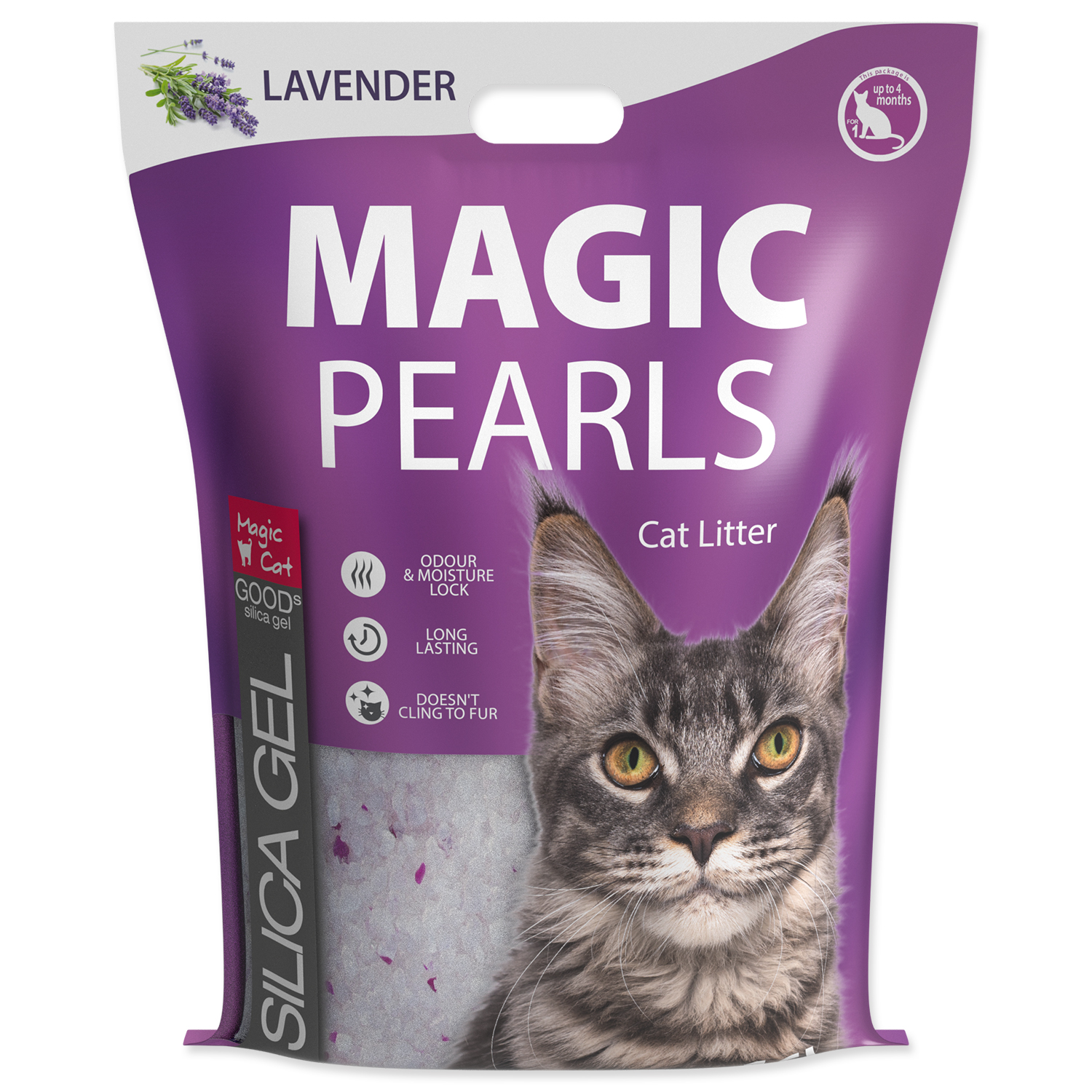 Magic Pearls Lavender kočkolit s vůní levandule 16l