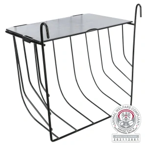 TRIXIE Jesle na seno s víkem, k zavěšení,  25 × 18 × 12 cm, lakovaný kov, černá