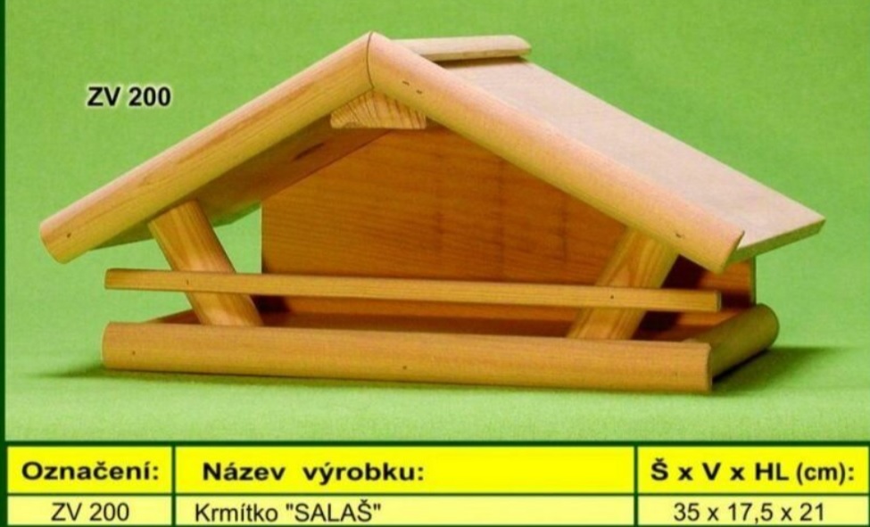 Krmítko SALAŠ - venkovní, dřevěné