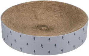 LILLY kulatý škrabací pelech s katnipem, ø 45 × 10 cm, karton, lila