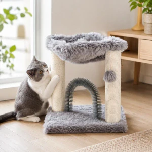 TRIXIE Škrabadlo BAZA s lůžkem a kartáčem, 50 cm, šedá