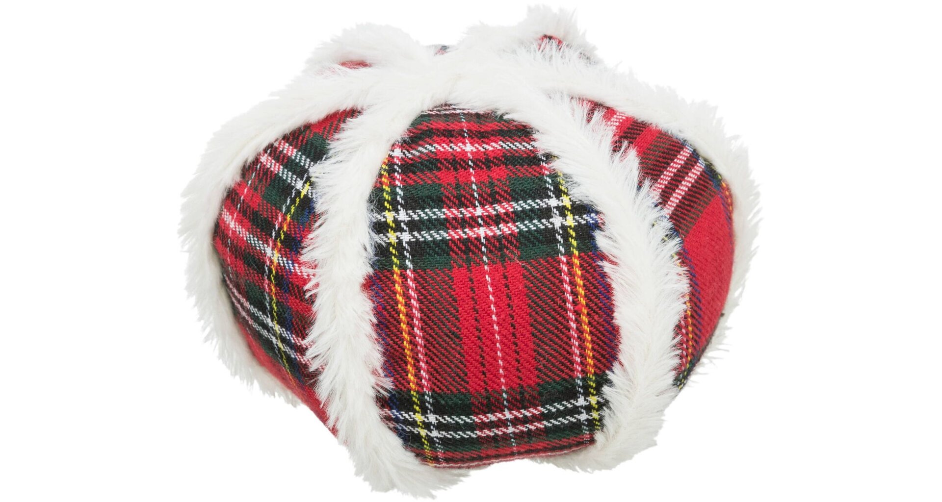 TRIXIE Xmas Ball - vánoční látkový míč zdobený plyšem, 15 cm