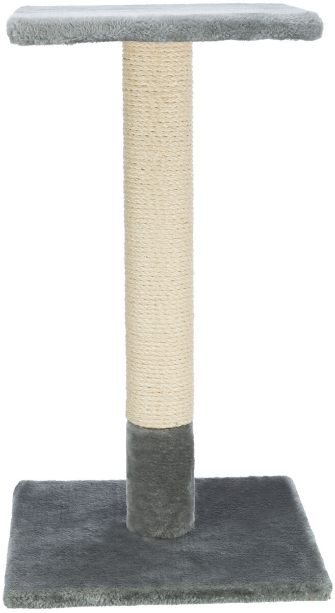 TRIXIE Škrabací sloupek BEANA s odpočívadlem, 9 cm / 69 cm, sisal/plyš, šedá