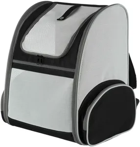 TRIXIE Transportní batoh CHLOE, 39 x 43 x 27 cm, max 8 kg, světlešedá/černá