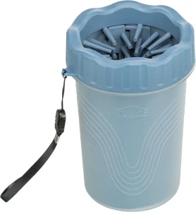 TRIXIE PAW CLEANER - kalíšek k čištění tlapek, silikon/plast, modrá S-M