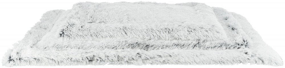 TRIXIE Lehací podložka HARVEY, hebký dlouhý vlas, 75 x 55 cm bílo-černo/šedá