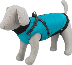 TRIXIE Obleček PONTIS - vesta s postrojem, tyrkysová XS: 27cm, hruď: 42-46cm, krk: 32cm