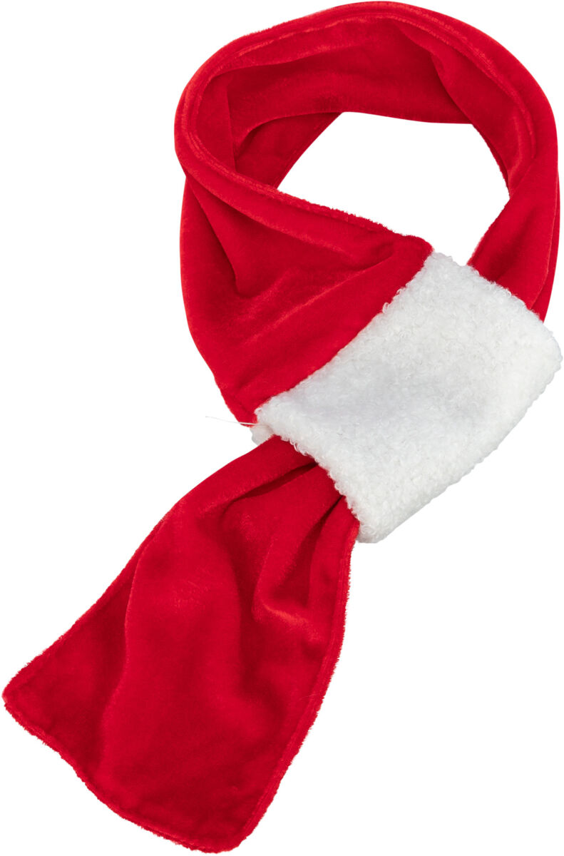 TRIXIE Xmas SCARF - vánoční sametová šála, červená/bílá 50 cm