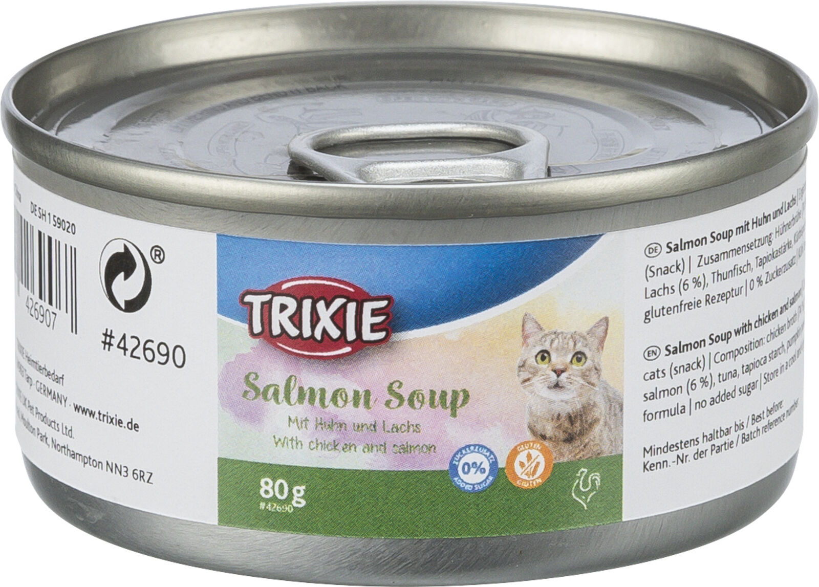 TRIXIE Salmon Soup kuře & losos - tekutý pamlsek pro kočky, 80 g