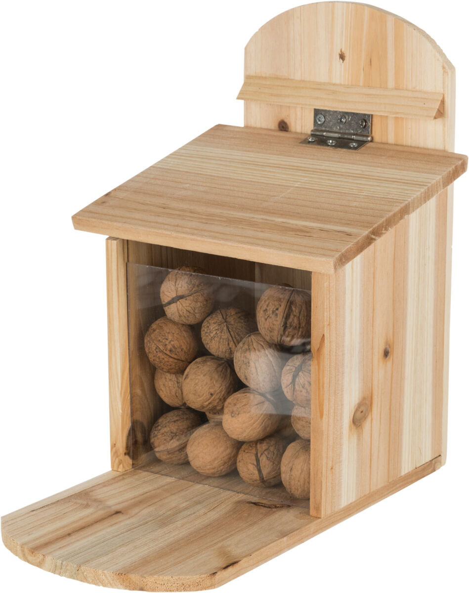 TRIXIE Krmná stanice pro veverky 20 x 30 x 30 cm, přírodní borové dřevo