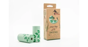 PetBuddy sáčky na exkrementy, kompostovatelné, 4 role/ á 15 sáčků, zelené s potiskem