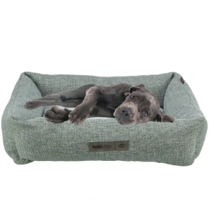 TRIXIE Pelech VIVIANA 100 x 70 cm, obdélníkový s polštářovým s okrajem, sametová tkanina, modrošedá