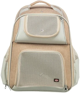TRIXIE Batoh WILLOW, 38 × 25 × 45 cm, do 7 kg, nylon, béžová/hnědá
