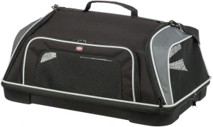 TRIXIE Letecká přepravní taška BOARDING, 55 × 23 × 40 cm, do 7 kg, černá/šedá