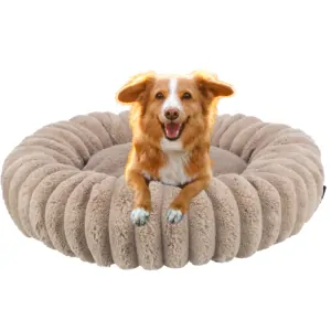 TRIXIE Kulatý pelech LONNI, sametový manšestr, světlehnědá ø 50 cm