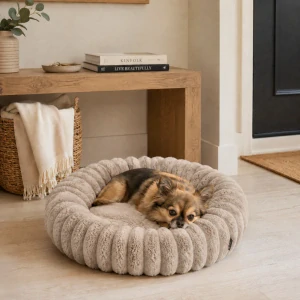 TRIXIE Kulatý pelech LONNI, manšestrový plyš, béžová 60cm
