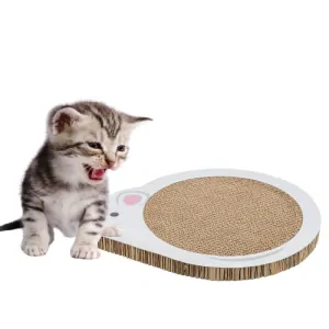 TRIXIE JUNIOR škrabací karton "myš", catnip, 35 x 2,5 x 29,5 cm, bílá