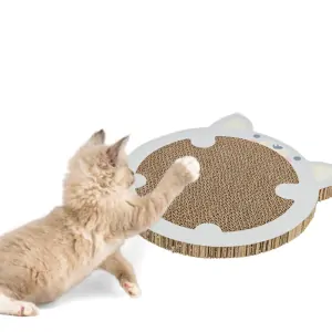 TRIXIE JUNIOR škrabací karton "křeček", catnip,  31 x 2,5 x 32,5 cm, šedá