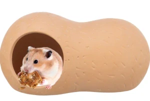 TRIXIE Keramický domek "burák" pro myš, křečka, 2 otvory, 21 x 10 x 11 cm, terakota