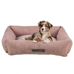 TRIXIE Pelech VIVIANA obdélníkový s polštářovým okrajem, sametová tkanina, antická růžová 80 x 60 cm