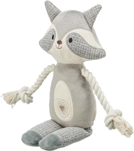TRIXIE Mýval s lanem, hračka se zvukem, 33 cm, plyš/tkanina/lano
